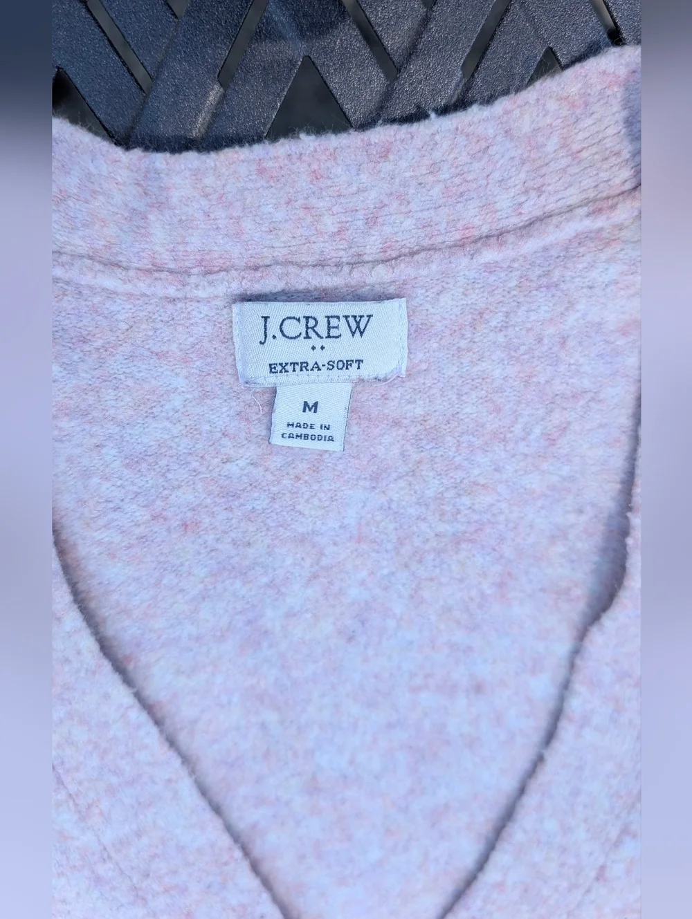 J.Crew Extra Soft Cardigan Pale Pink Button Front Cozy Lightweight Preppy Medium